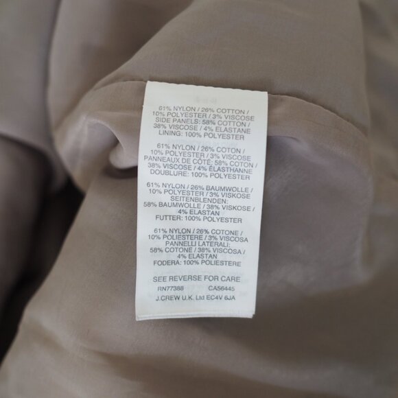 J Crew Black and Cream Chevron Panel Patterned Preppy Fitted Midi Dress Size 000 - Picture 14 of 16